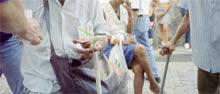 photograph of people on street in Havana Cuba