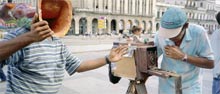 photograph of people on street in Havana Cuba