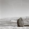 photograp of standing stone and mountains Tawe Valley