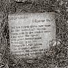 Photograph of carved gravestone with poem by Scottish poet