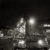 photograph of Taff Merthry coal mine at night 1991