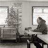 photograph of miner in canteen during Christmas 1990